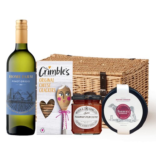 The Home Farm Pinot Grigio 75cl White Wine And Cheese Hamper